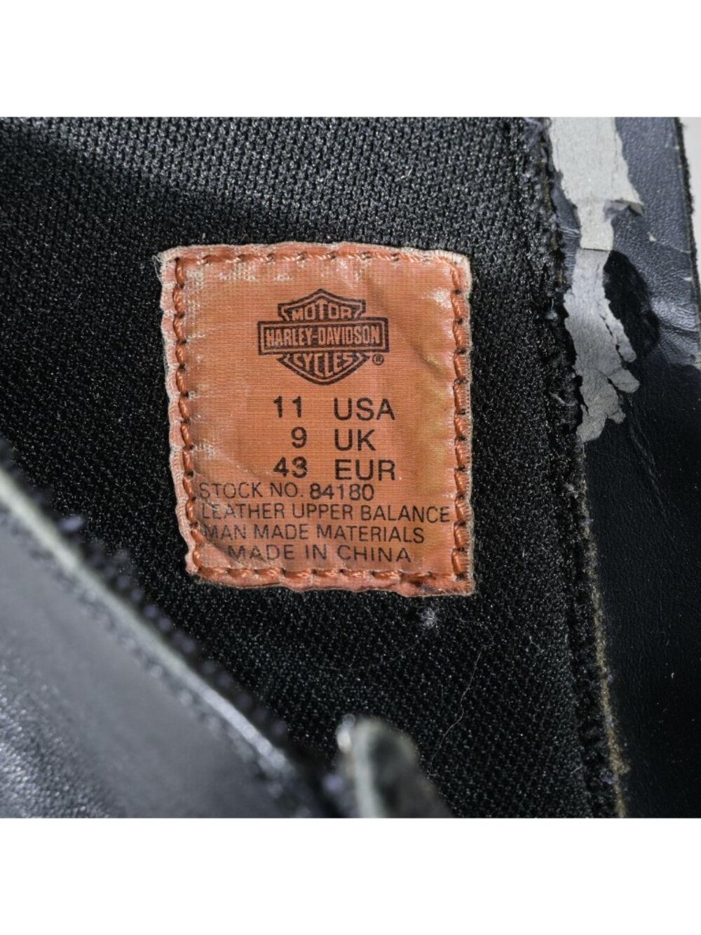 Harley Davidson Black Leather Engineer Ankle Boots Inside Zip Moto Biker Women's - Picture 6 of 7
